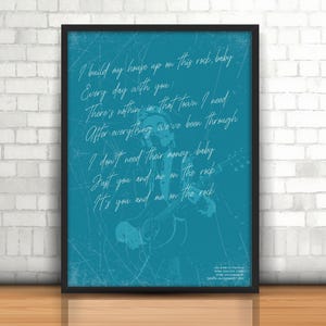 Brandi Carlile Lyric art - You and me on the rock A3