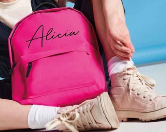 Personalised Children&#39;s Backpack Bag | 7 Colours Available | School Nursery Bag | Children&#39;s Gift