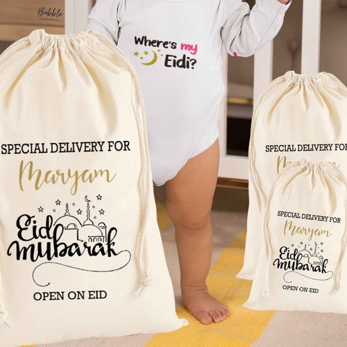 Personalised Eid Gift Bags Various Sizes Available Umar Etsy UK