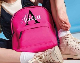 Personalised Children&#39;s Backpack Bag | 7 Colours Available | School Nursery Bag | Children&#39;s Gift