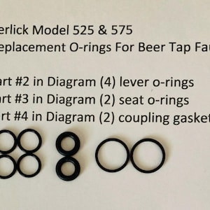 2 Sets of Perlick 525/575 Beer Tap Faucet O-rings, Kegerator, Beer, Perlick O-rings, Beer Faucet, Tap Handle Display, Homebrew,