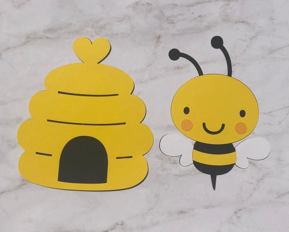 Bee & Beehive cut outs decorations | Etsy