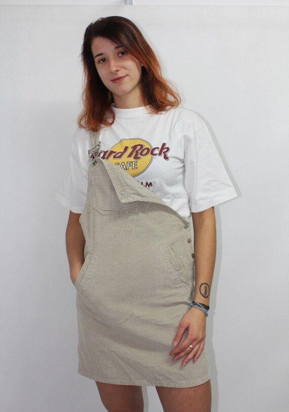 cord dungarees dress