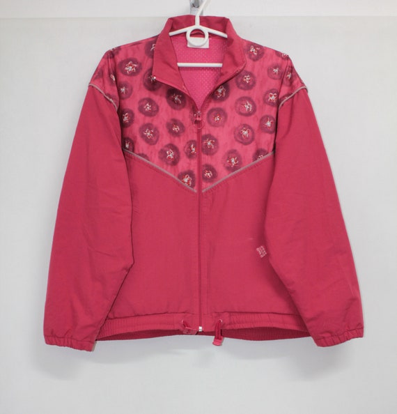 adidas red floral jacket