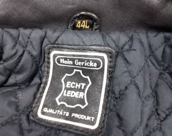 Vintage 90s Hein Gericke Motorcycle Biker Real Leather Jacket Coat Size S
