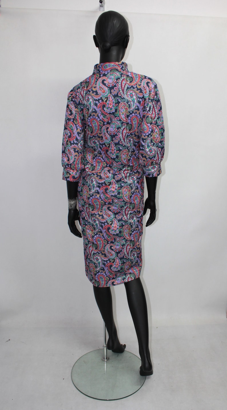 Vtg 70s Womens Floral Pattern Quilted Dressing-Gown Housecoat Nightgown Robe Bathrobe size M