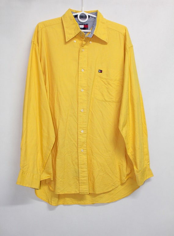 tommy hilfiger yellow shirt