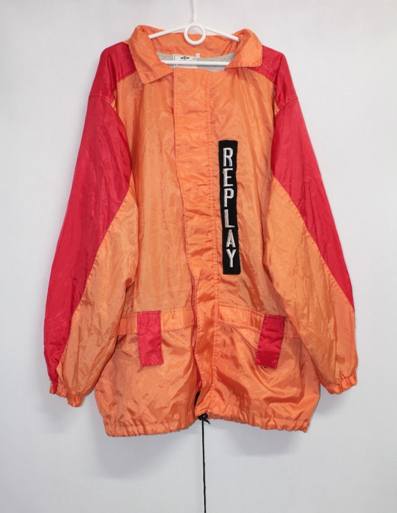 Vintage 80s Replay Big Logo Color Block 