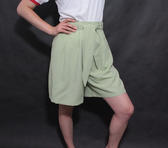 Vintage 80s Pastel Green High Waist 