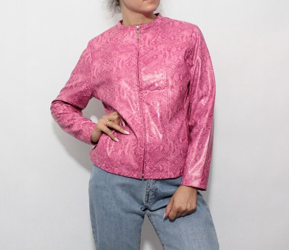 pink snakeskin jacket