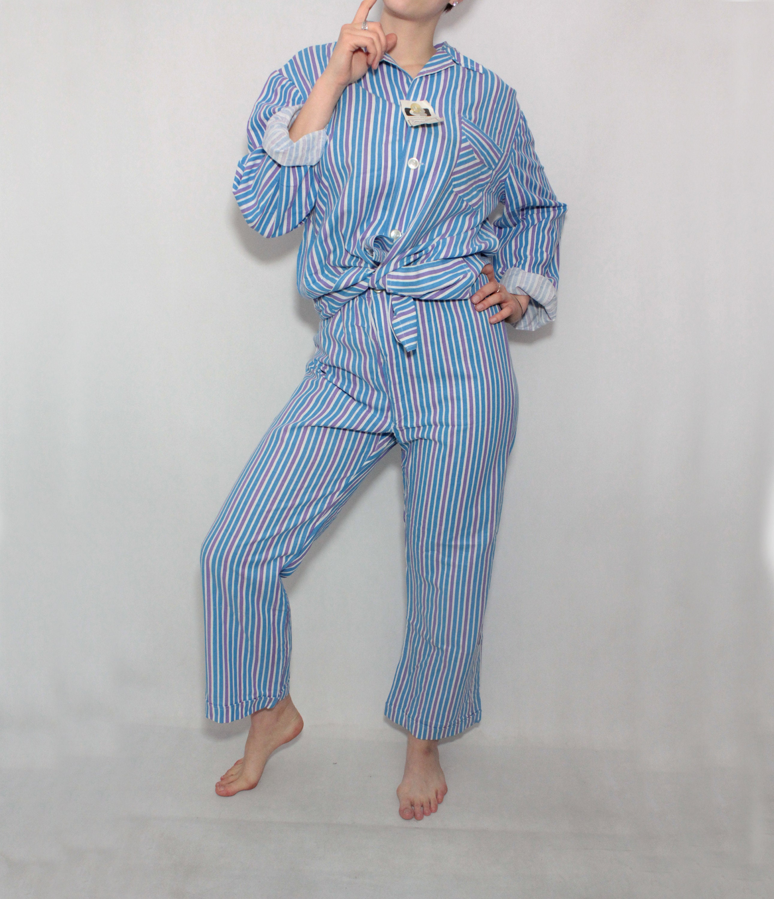 BNWT Mens Sz Medium Classic Pyjamas Blue Check Short Summer Style Pyjamas Set