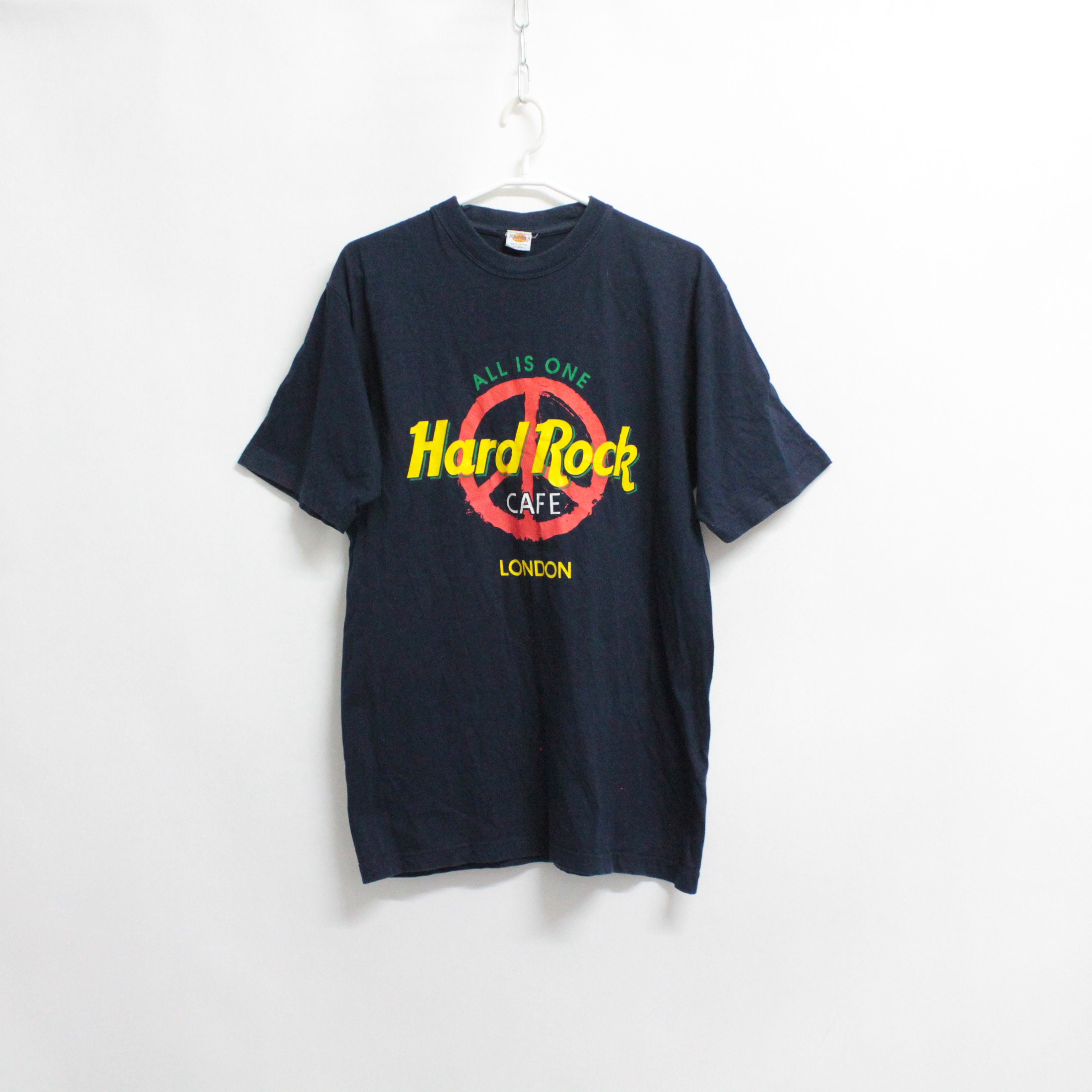 Saga Thicken Derfra Vintage 90s Hard Rock Cafe All is One London T Shirt Top Tee - Etsy