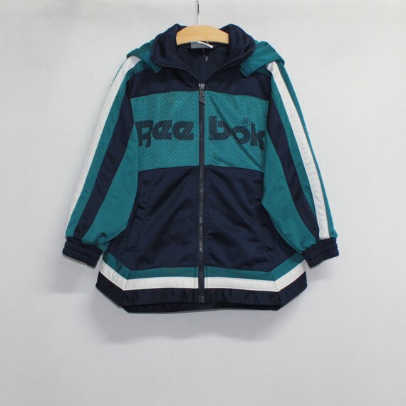 90s Niños REEBOK Zip Up Sudadera Chántre Top - Etsy México