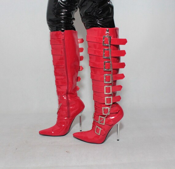pvc red boots