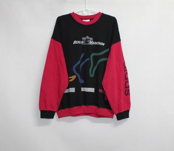 Vtg 80s Adidas Berlin Marathon Sweatshirt Sweats s