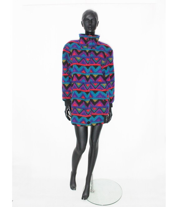 Vintage 80s TIKLAS Coat / Aztec 