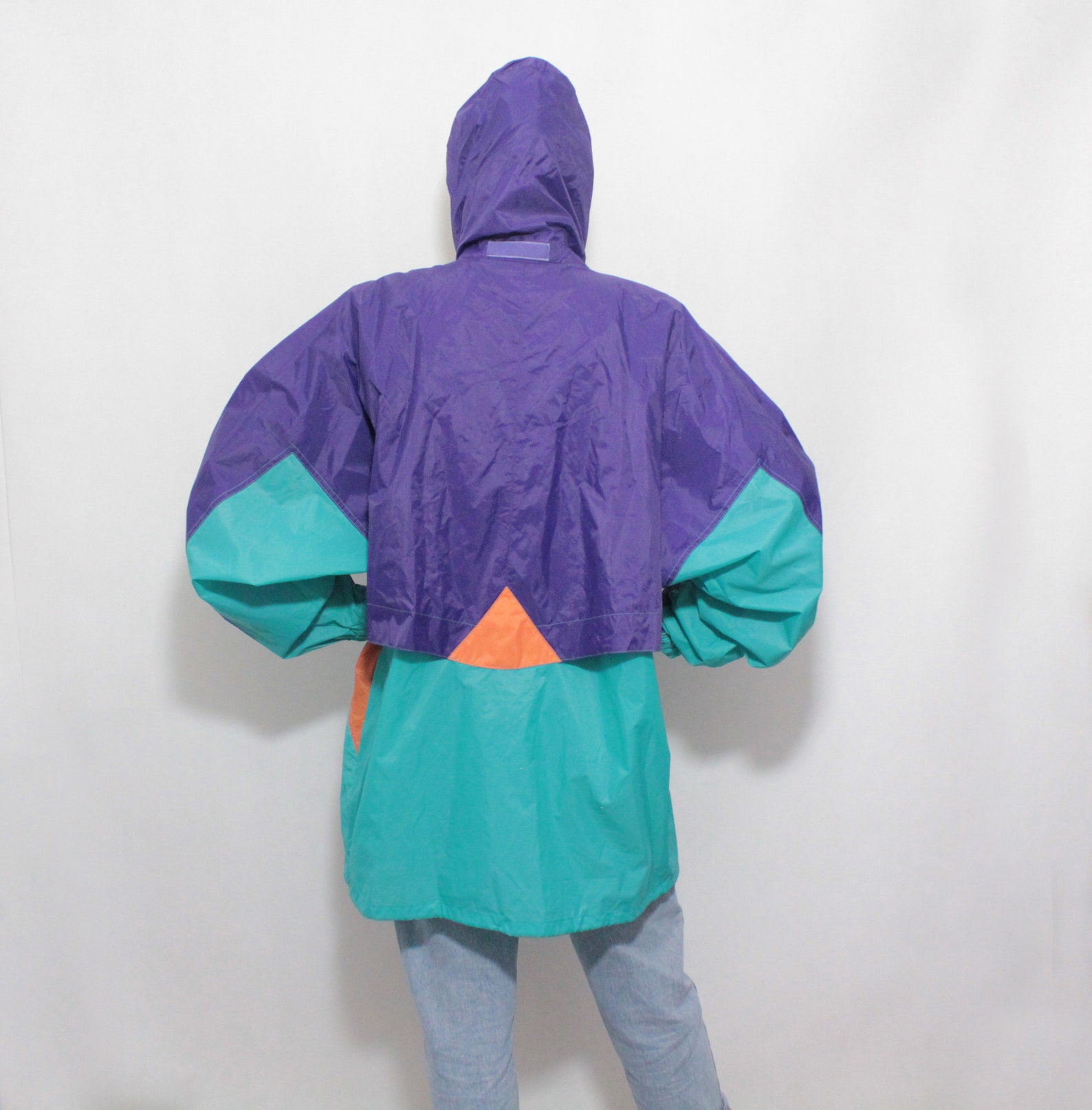 Vintage 90s K-WAY Color Block Rain Jacket Nylon Hooded | Etsy