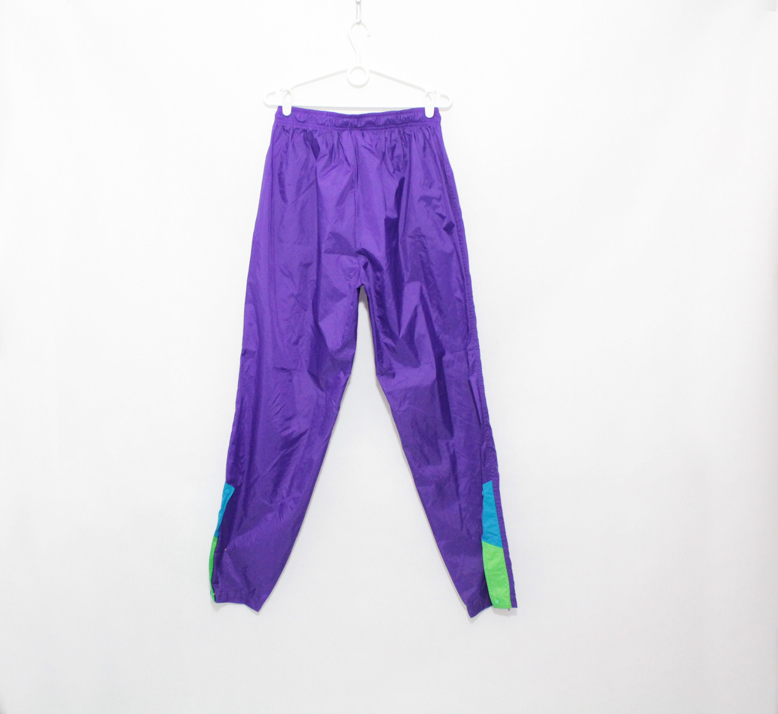 Vintage Nike Sportswear Track Suit Pants Purple Size L Velour