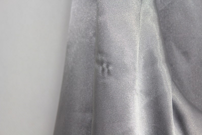 Vintage 90s Womens Disco Silver Shining Long Sleeve Blouse Shirt Top size L