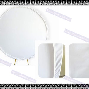 May include: A white, circular photography reflector with a metal frame and gold-colored legs. The reflector is designed to bounce light and reduce shadows. The product is ideal for portrait and product photography.