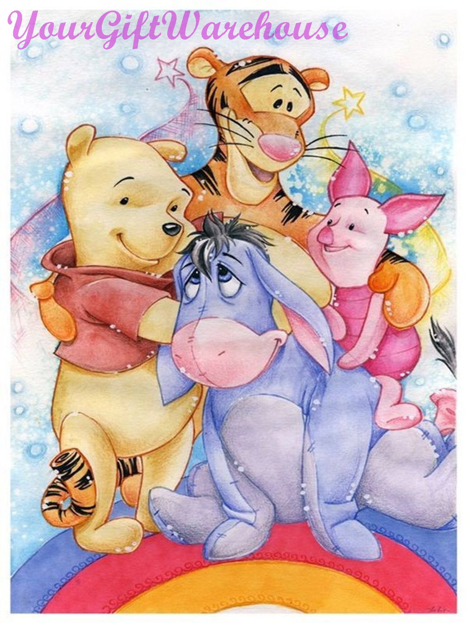 Winnie The Pooh And Friends Party 40*60cm(canvas) full round drill diamond  painting