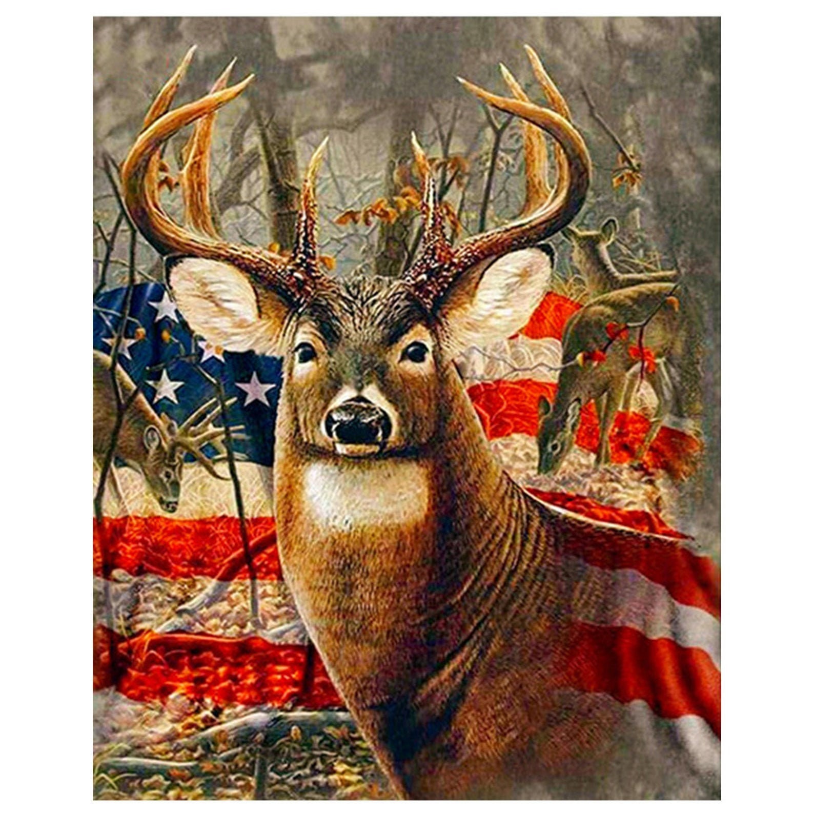 5D DIY Full Drill Diamond Painting Deer Cross Stitch Embroidery Mosaic Crafts 5D DIY Full Drill Diamond Painting Deer Cross Stitch Embroidery Mosaic Crafts
