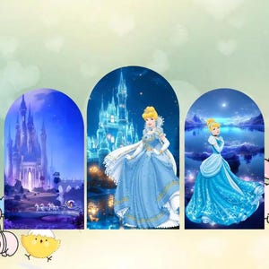 Cinderella Castle Arch Backdrop, Princess Birthday Party Decor