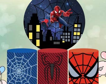 Spiderman Photography Backdrop: Superhero Birthday Party Photo Booth Prop