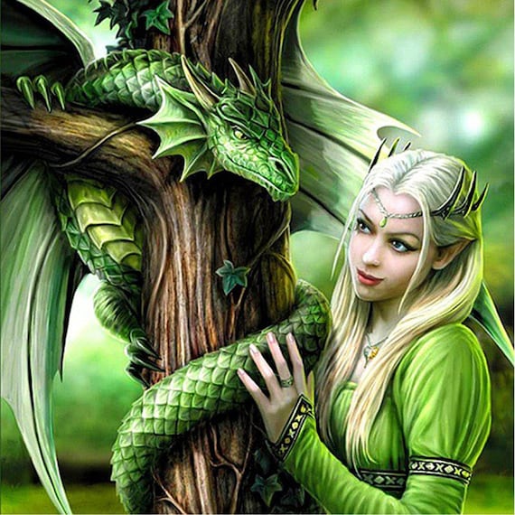 Dragon Girl Myth, 5D Diamond Painting Kits