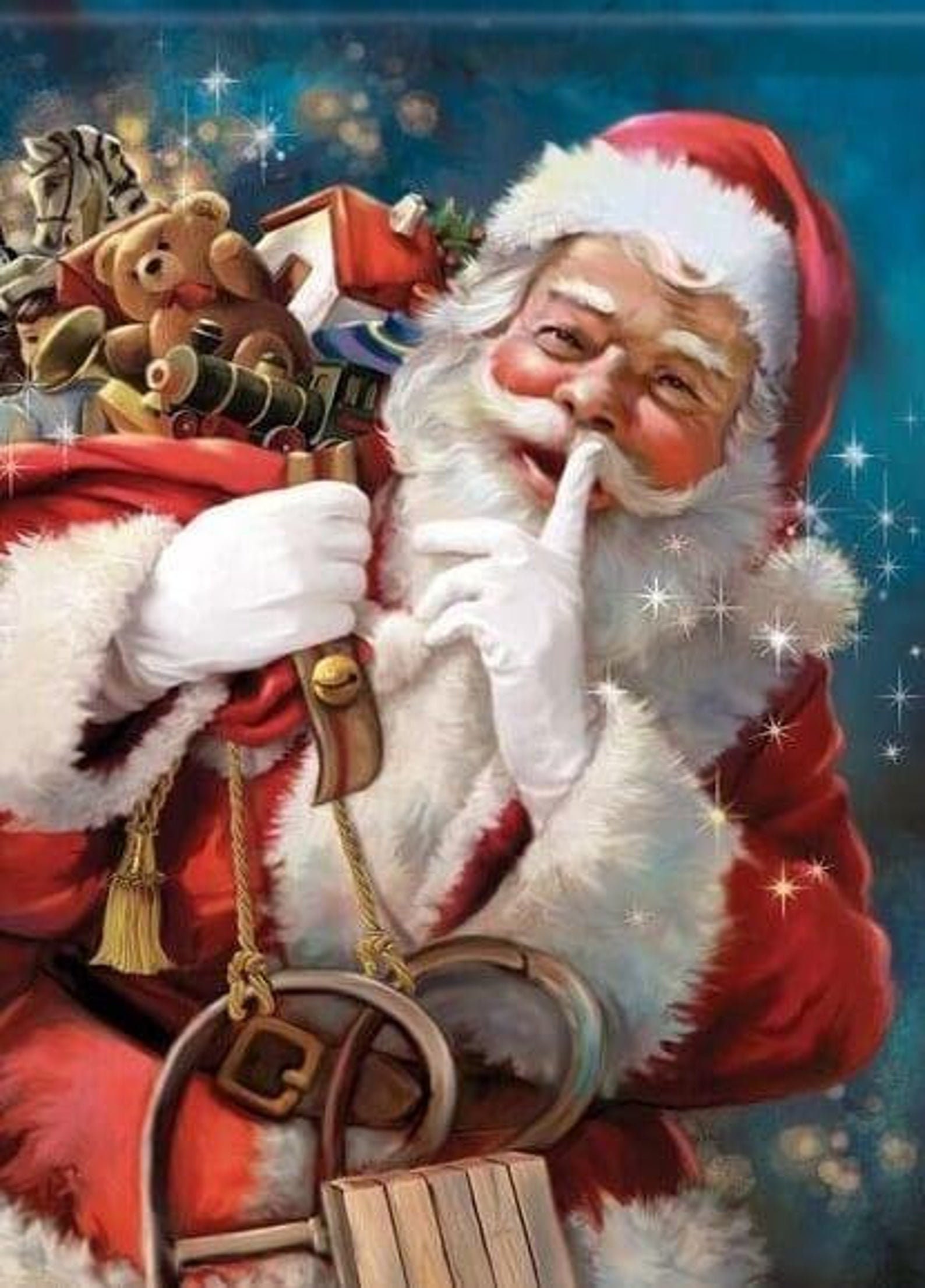 Santa Claus 5D DIY Diamond Painting Kit Full Drill Stick to | Etsy