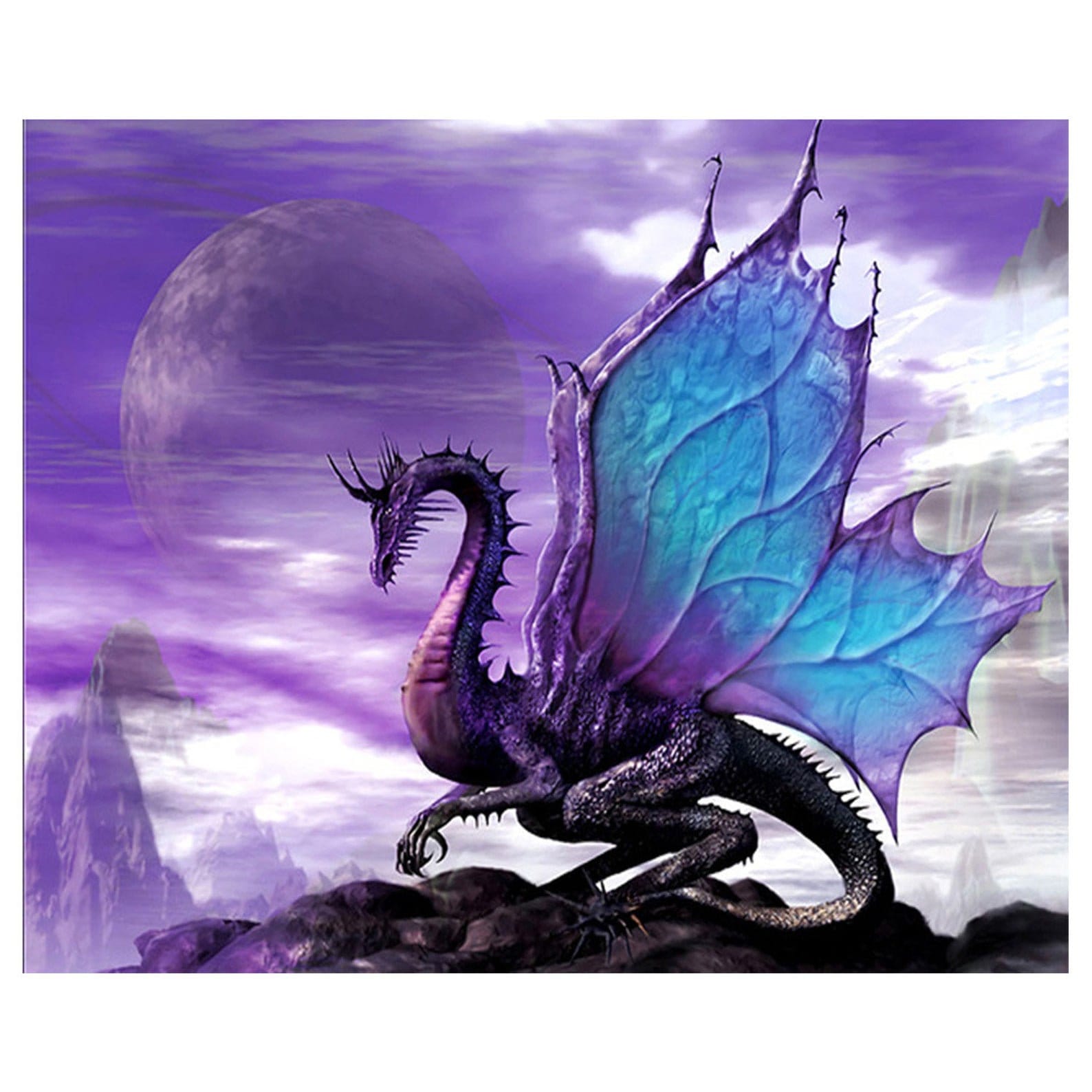 AB Diamond Painting - Full Round - Flying Dragon(55*75cm)-1088360.02