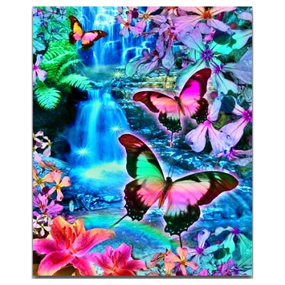 5D DIY Diamond Painting Kits for Adults Large Diamond Painting Full Drill  Round Diamond Dots Waterfall Landscape Diamond Art Kits for Home Wall Decor