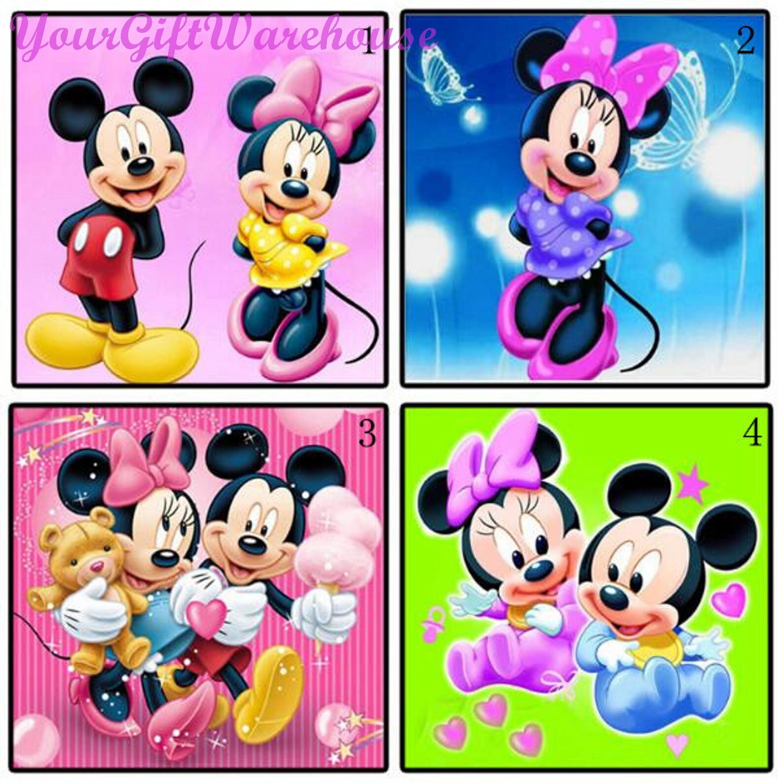 uohqhi Diamond Painting Kit Mickey Mouse 5D Diamond Art for Adults and Kids  Full Round Drill Art Gems Mickey Diamond Dotz for Home Wall Décor