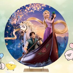 Rapunzel Tangled Backdrop, Girls Birthday Party Decoration