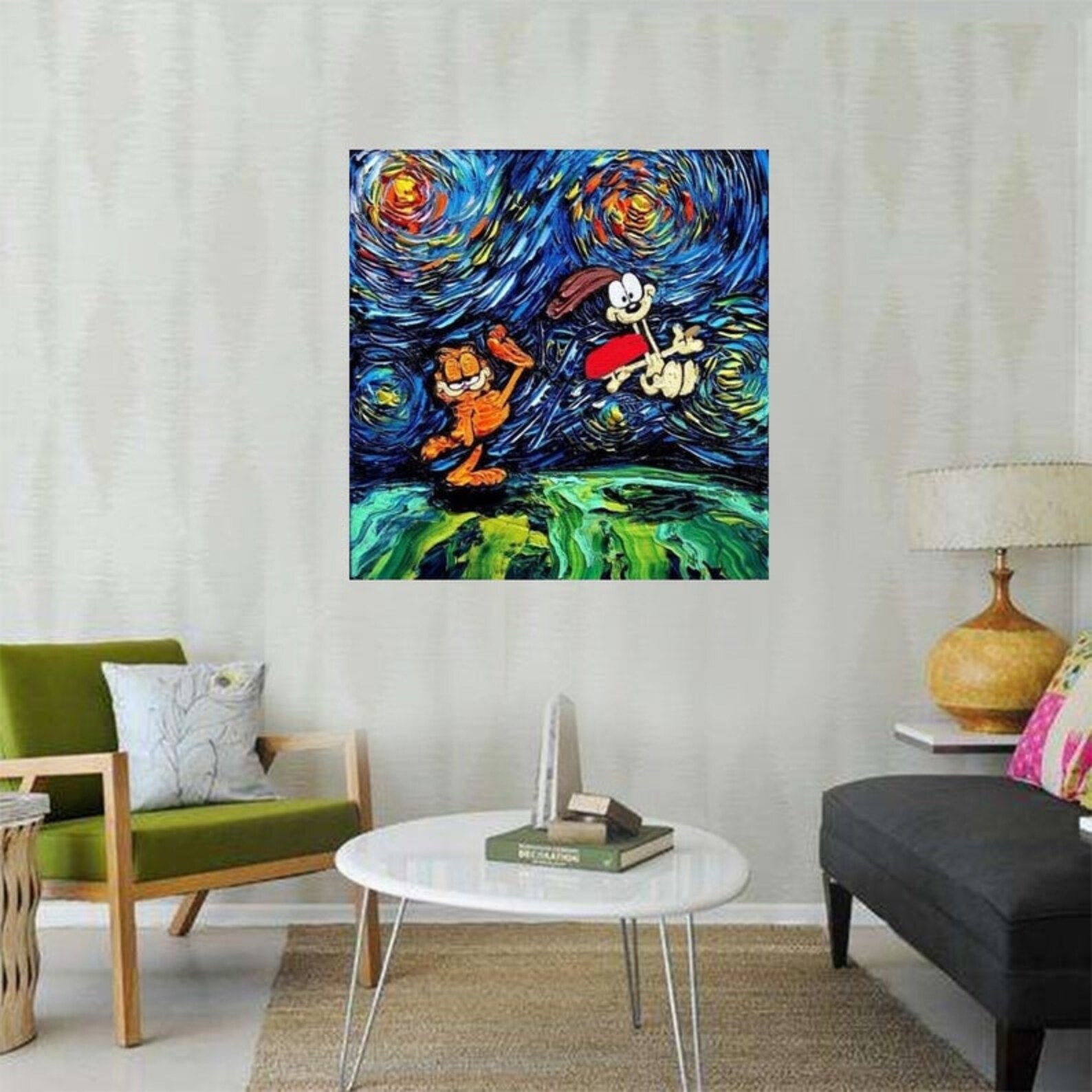 Cartoon Garfield 5D Diamond Painting Kit Animal Embroidery Cross Stitch ...