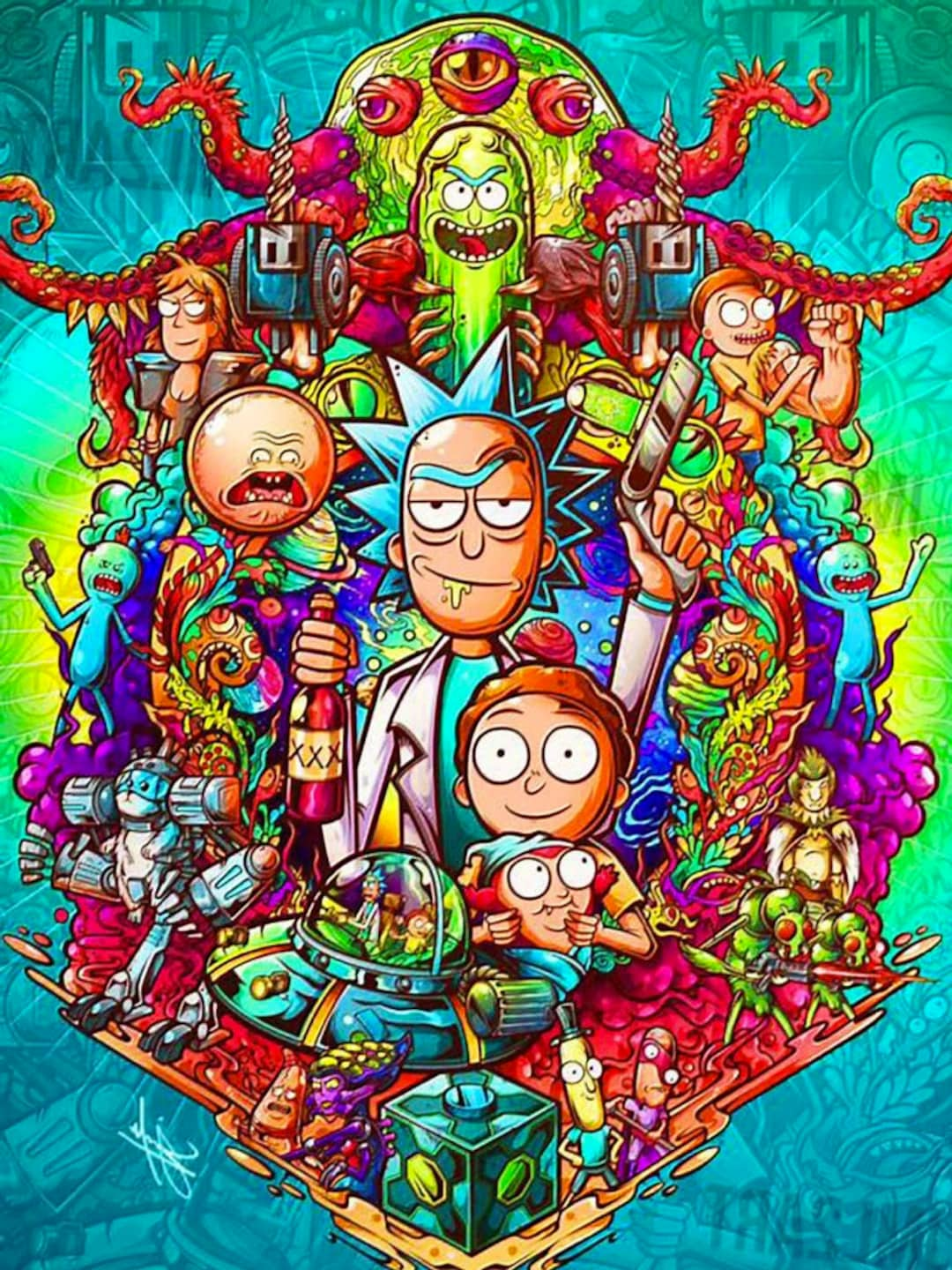 #1 DIY Diamond Art Painting Kit - Rick and Morty | Diamond Painting Kit | Diamond Art Kits for Adults | Diamond Art Club