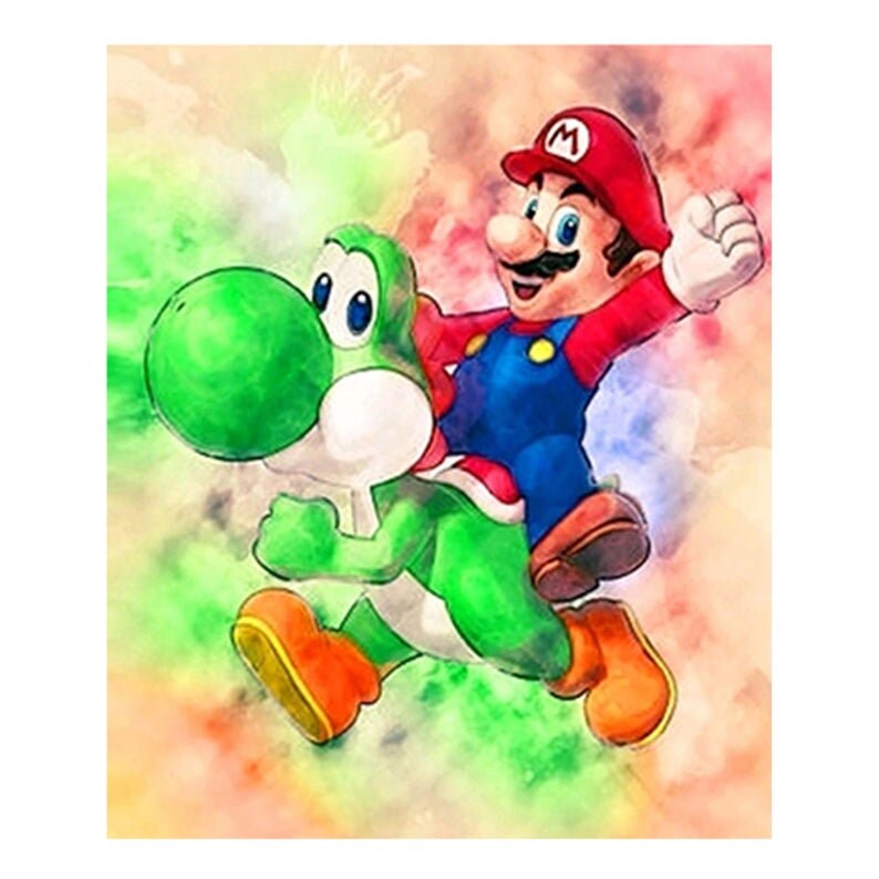 Cartoon Super Mario DIY 5D Diamond Painting Kit Childhood Etsy