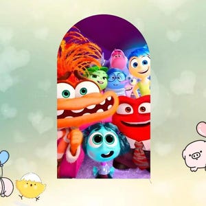 Inside Out Arch Backdrop: Kids Birthday Party Decor