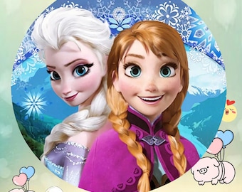 Fondo de cumpleaños de princesa congelada: decoración de fiesta de invierno en el país de las maravillas