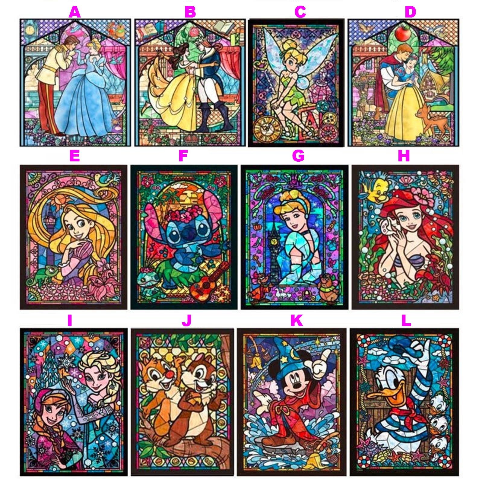 Diamond Painting Cartoon Beauty Beast Disney Full Square Round 5D DIY Art  Gift Embroidery Cross Stitch