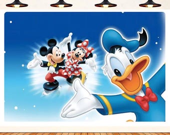 Mickey Mouse Clubhouse-verjaardagsachtergrond, Disney-thema