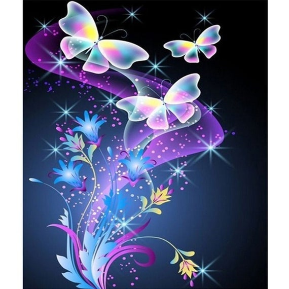 5d Diy Diamond Painting Set With Butterfly Fairy Design, Embroidery Mosaic  Artwork Picture For Home Decor