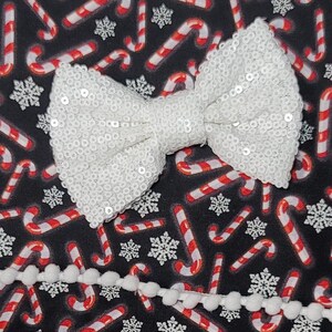 Candy Cane Snowflakes Ears, Minnie Ears, Mickey Ears, Custom Ears, Mouse Ears