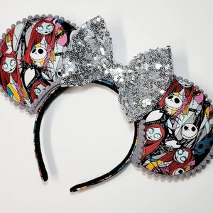 Kids Jack Sally All Over Ears, Minnie Ears, Mickey Ears, Custom Ears, Mouse Ears