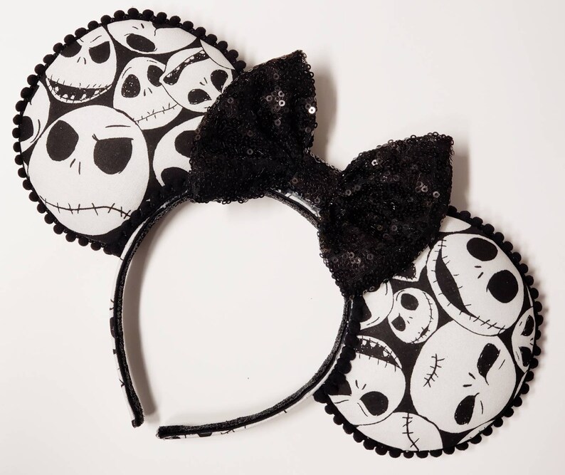 Jack Skellington Ears Minnie Mouse Ears Mickey Ears Custom Etsy
