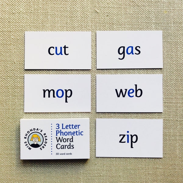 Three Letter Phonetic Word Cards