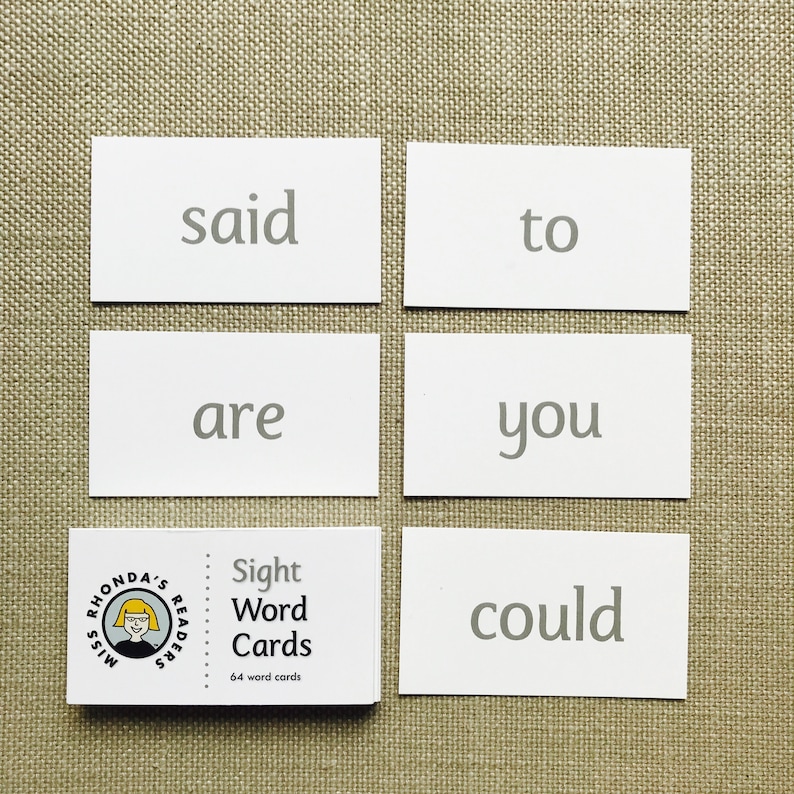 Sight Word Cards - Etsy
