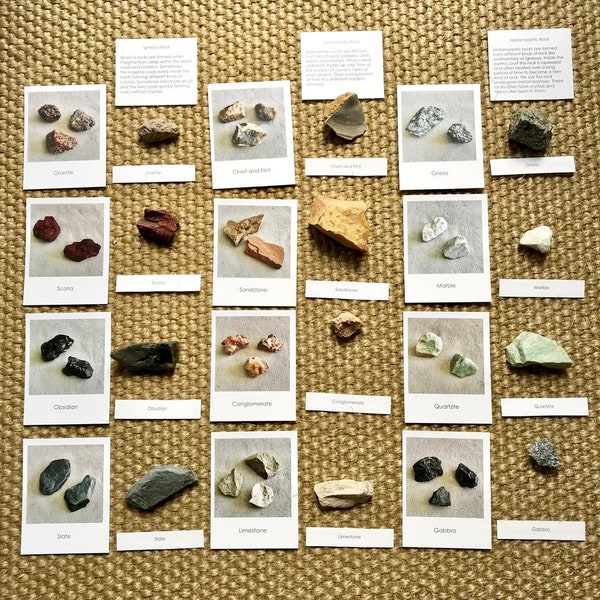 Rocks with Matching Cards