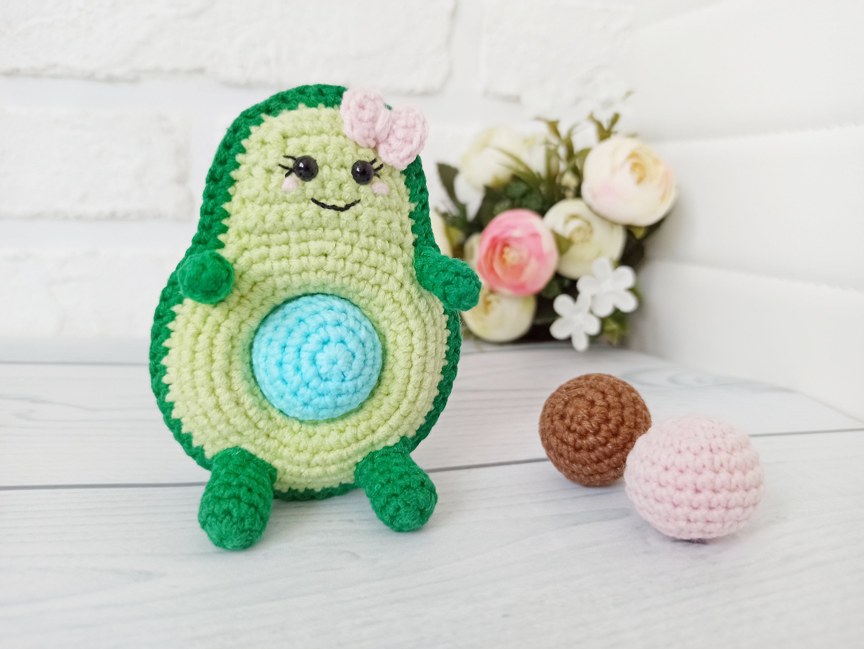 Avocado doll crochet avocado toy gender keeper kawaii Etsy