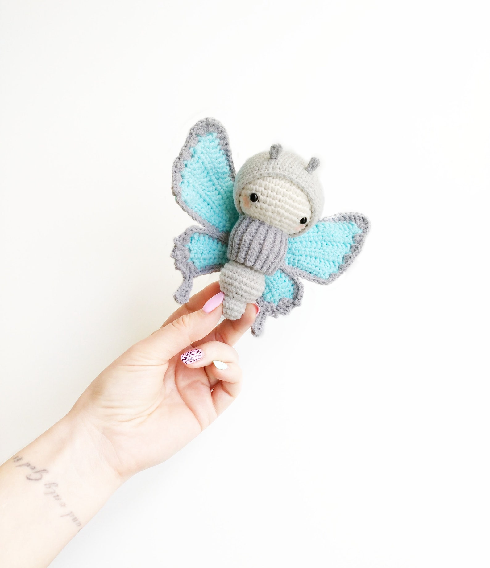 Crochet butterfly toy butterfly baby toy blue butterfly Etsy